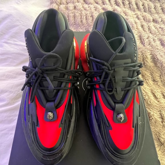 Mens Balmain Unicorn Red and Black - Picture 2 of 5